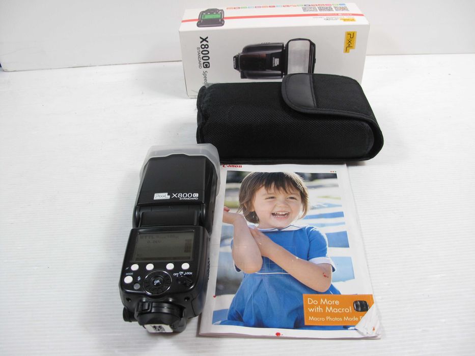 Flash Canon Pixel X800C na caixa e bolsa como novo,TEMOS Outros Flashs