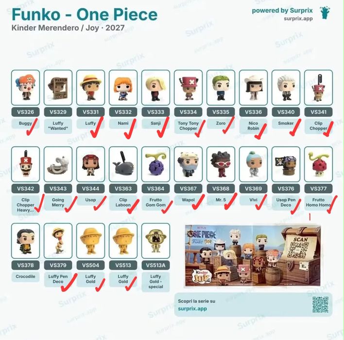 One piece Kinder Joy