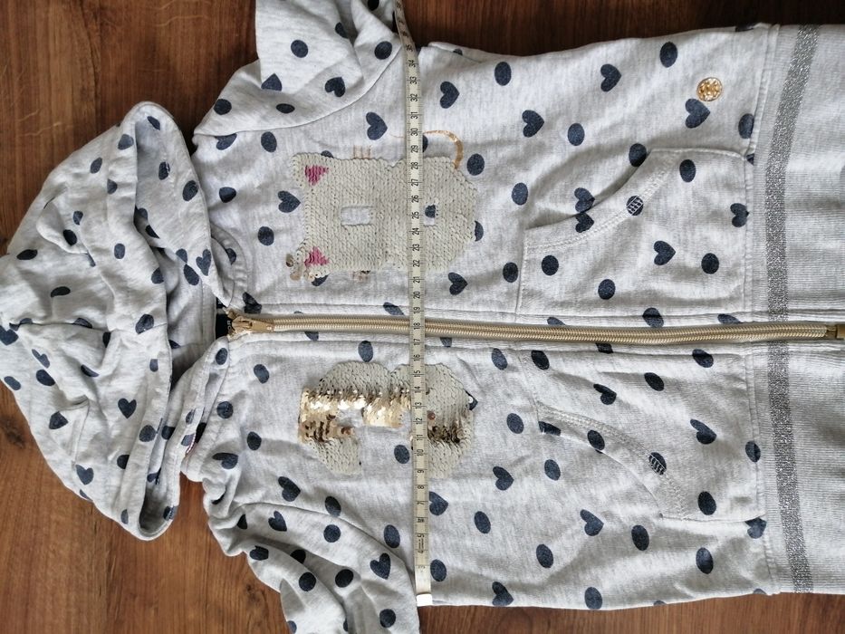 Bluza z kapturem szara rozsuwana