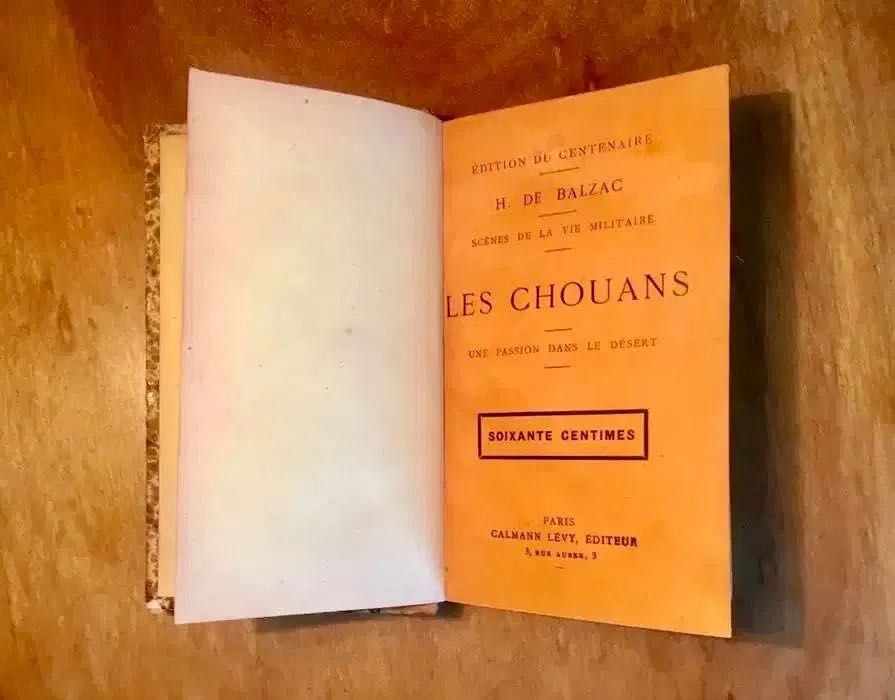 H. de BALZAC - Les Chouans - edition du centenaire - 1899