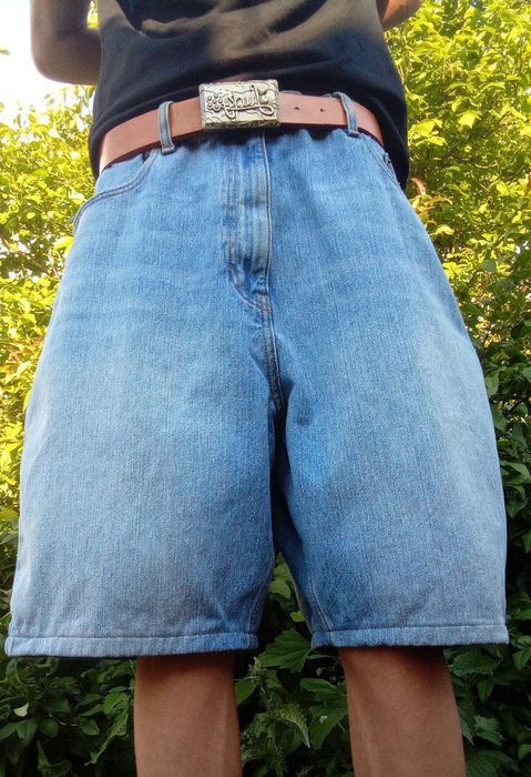Baggy Shorts Asos Широкі голубі джинсові шорти baggy oversized sk8 y2k jaded london skater opium rap old money  оверсайз реп базові