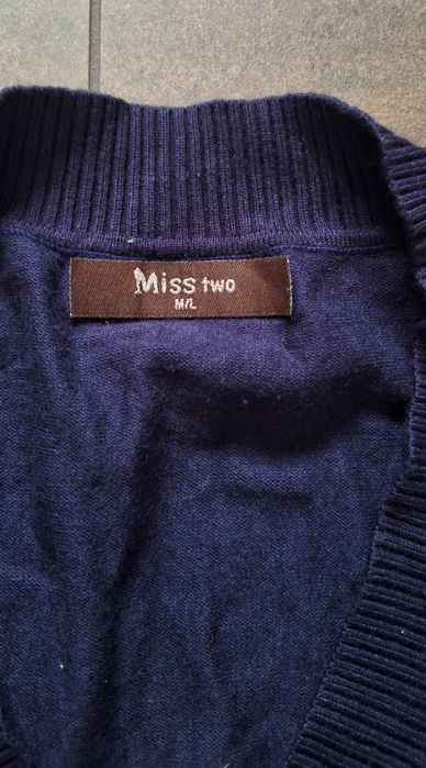 Granatowy sweter kardigan M / L