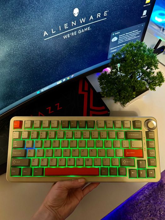 ‼️• Ajazz AK 820 Max Plus Grey / Flying Fish Switch •‼️