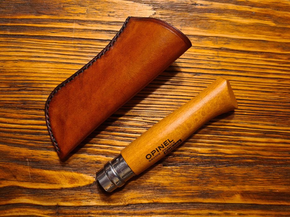 Opinel nr 8 etui, pokrowiec kabura skóra nat. EDC