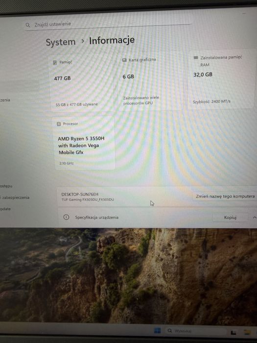 Asus Tuf FX505DU. Ryzen 5 | 32GB RAM | GTX 1660Ti 6GB | SSD 512GB