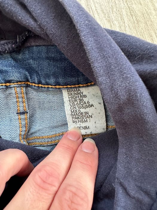 Spodnie ciazowe H&M i bluzka ciazowa sinsay