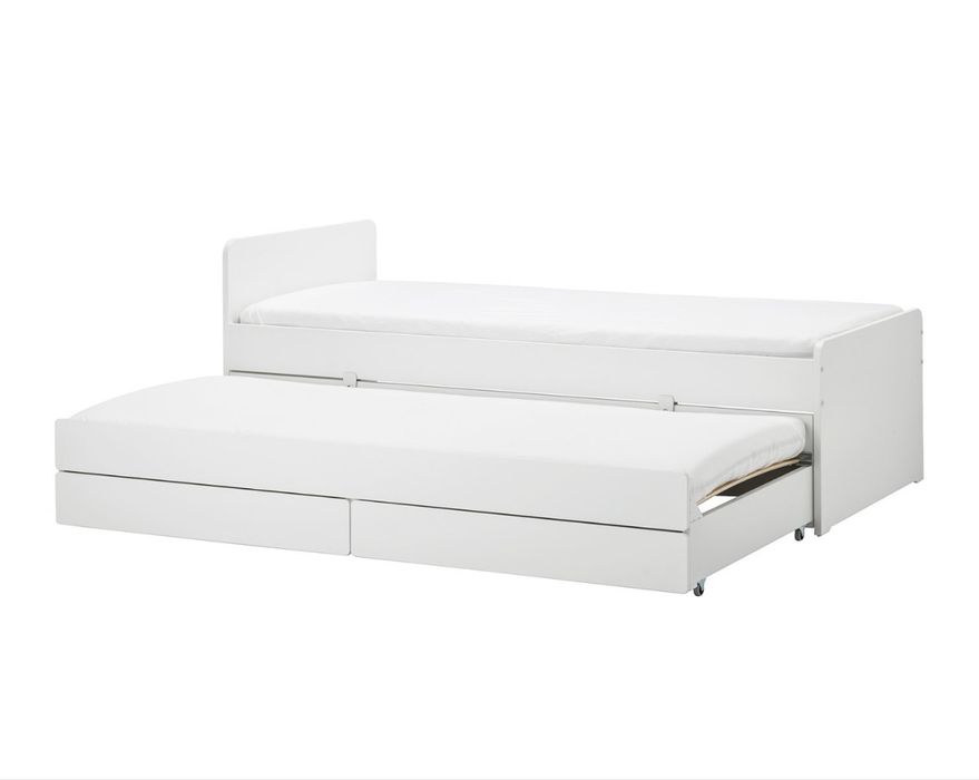 Cama solteiro Slakt + secretaria e cadeira