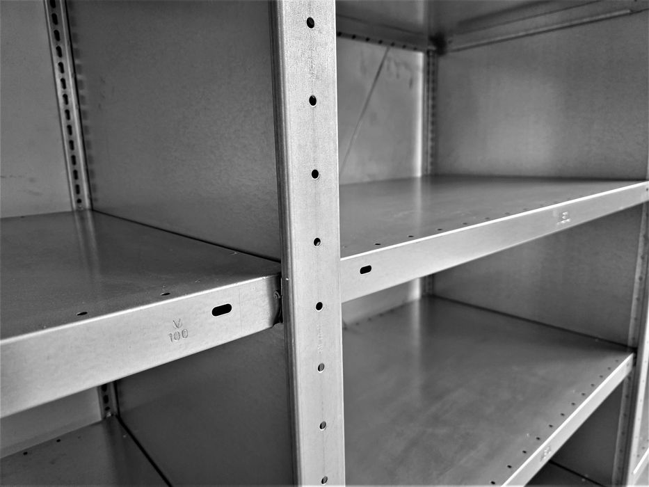 Regał Metalowy 62x200x300cm/15p Półka Magazynowy Firmowy Ocynkowany Garaż Piwnica Warsztat Magazyn