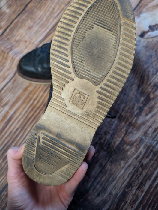 Czarne buty skórzane Oksfordy dr Martens leather boots