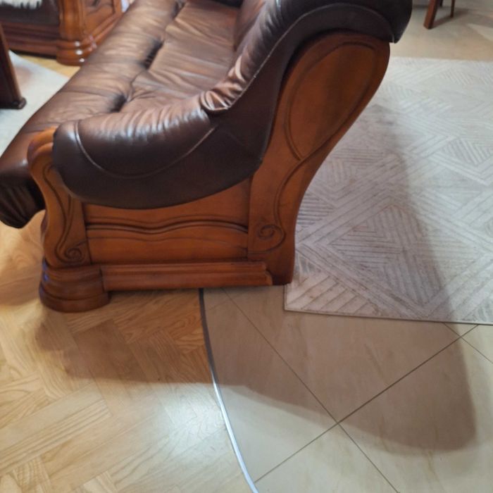 Kanapa, wersalka rozkładana  skóra  naturalna