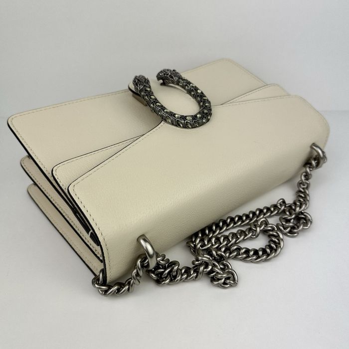 Torebka Gucci Dionysus Small Shoulder Bag kremowa skóra naturalna