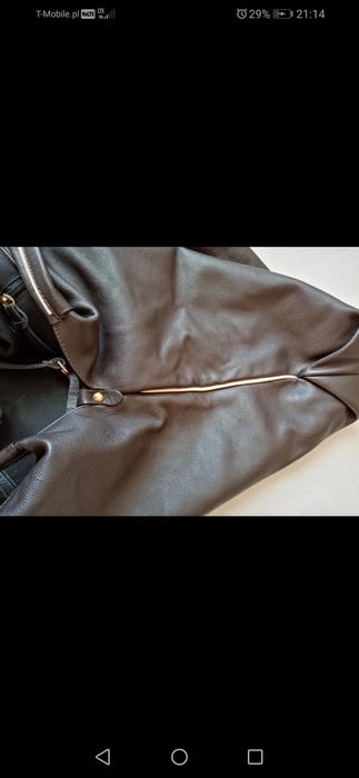 Torebka skórzana brazowa