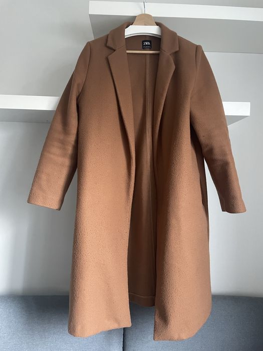 Płaszcz ZARA roz. XL, kolor wielbłądzi (stan:dobry)