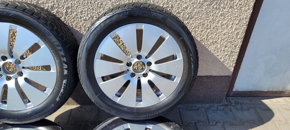 Alufelgi MERCEDES 5X112 z oponami 225/50 R17 czujniki