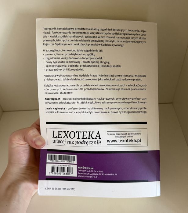 Prawo spółek handlowych podręcznik j. Koch wolters kluwer