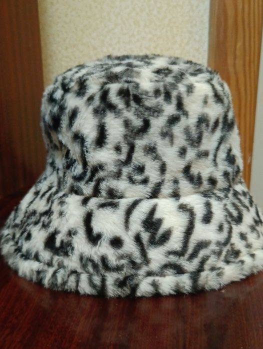 Панама шапка жіноча зимова тепла леопард барс