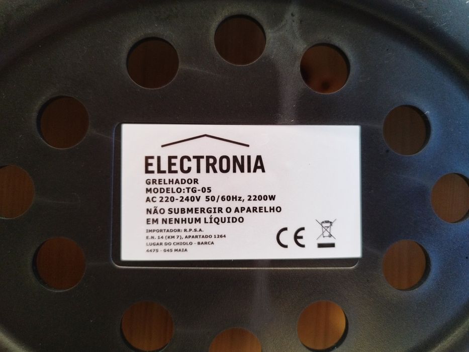 Grelhador Elétrico ELECTRONIA TG-05 – 2200W