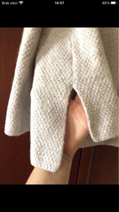 827. r.M.  Mango. Wool blend. Półgolf. Kremowy/beżowy sweter ciepły