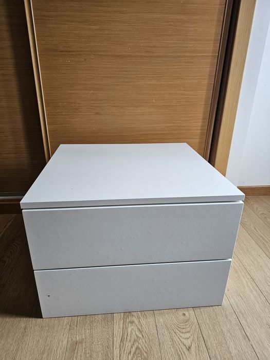 Cómoda ikea platsa branca- 2 gavetas