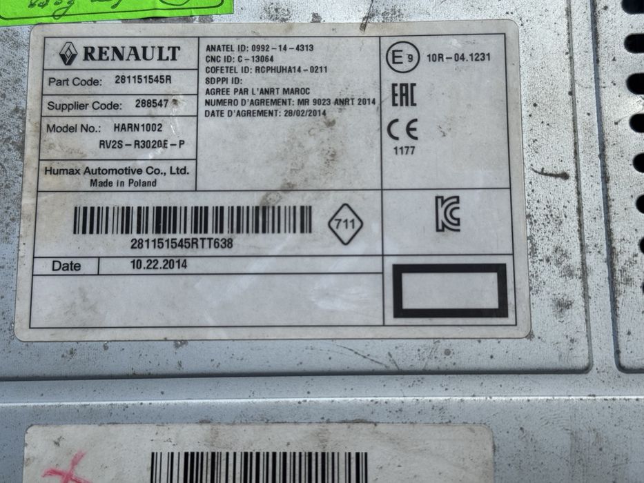 Магнитола Renault авто магнитола на рено