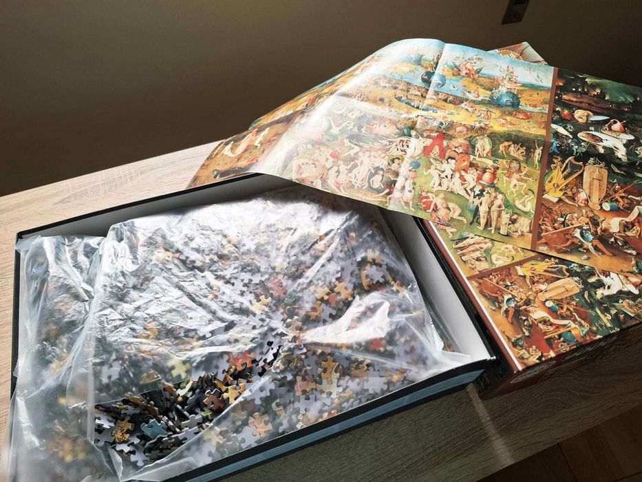 Puzzle 9000 peças "O Jardim das Delícias Terrenas"