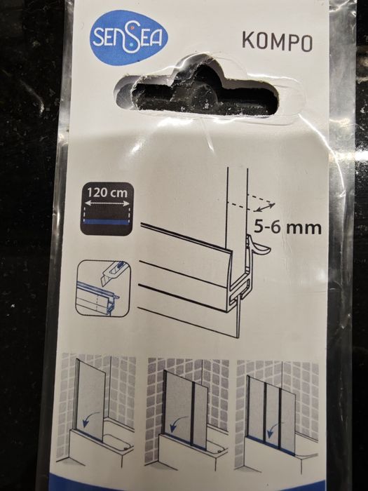 Uszczelka do parawanu prysznicowego  Sensea.