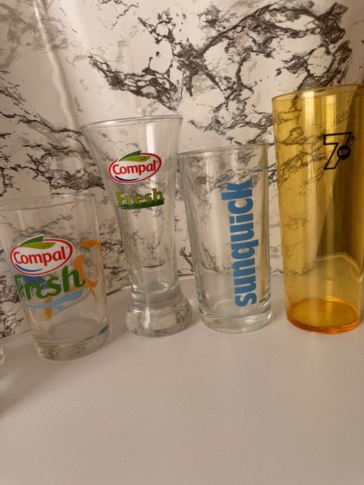 Copos publicidade sumos compal sunlover sunquick 7up fanta sumol B