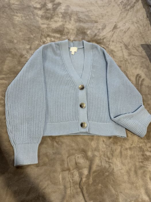 Вʼязаний кардиган H&M блакитного кольору