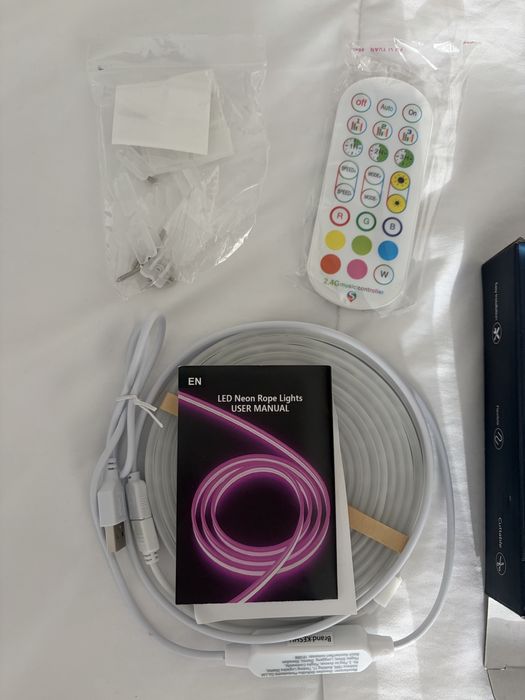 LED quarto / gaming / decoração com app/controlo remoto e vários efeitos