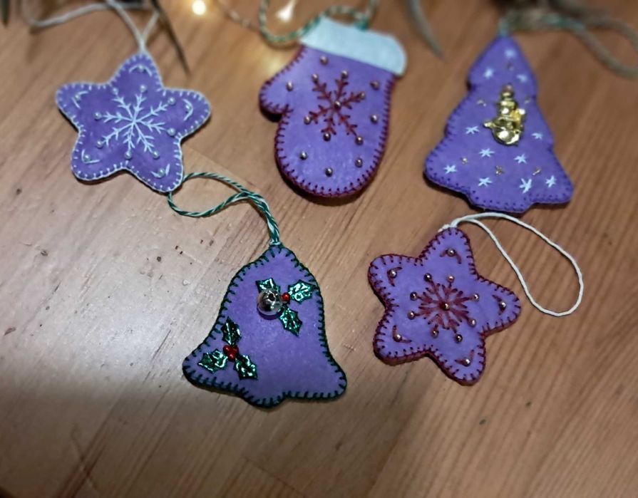 Ozdoby na choinkę, stroik handmade