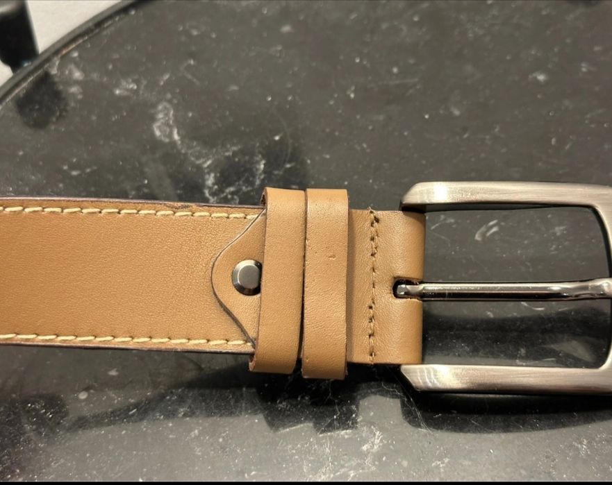 Skórzany pasek męski 115x3,5 cm