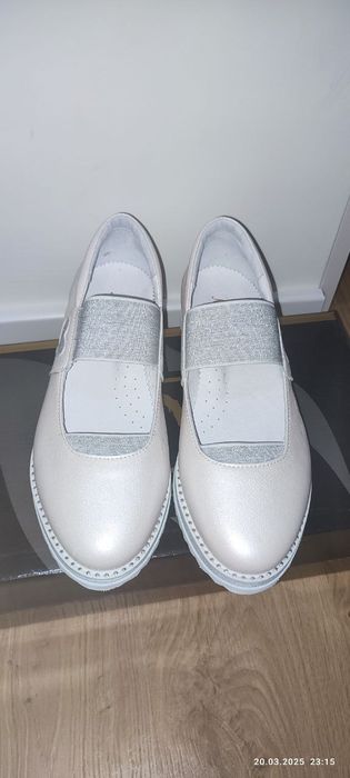 Балетки, туфли кожаные, стелька 23-23,3 см