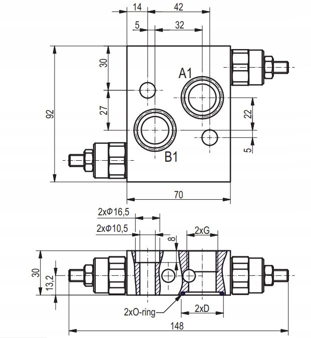 Zawór hydrauliczny przelewowy silnika SMS BVS 1208