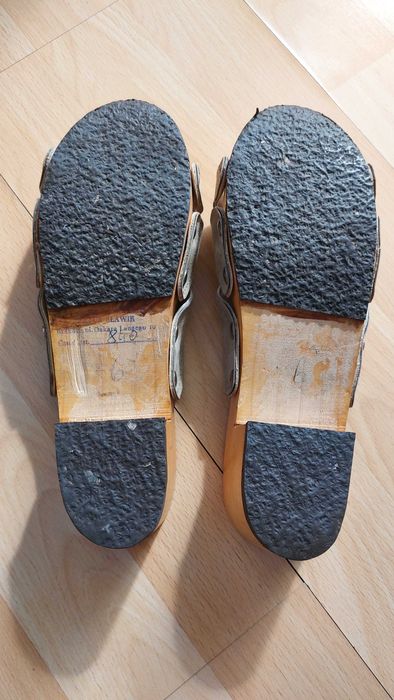 Drewniaki klapki PRL retro vintage