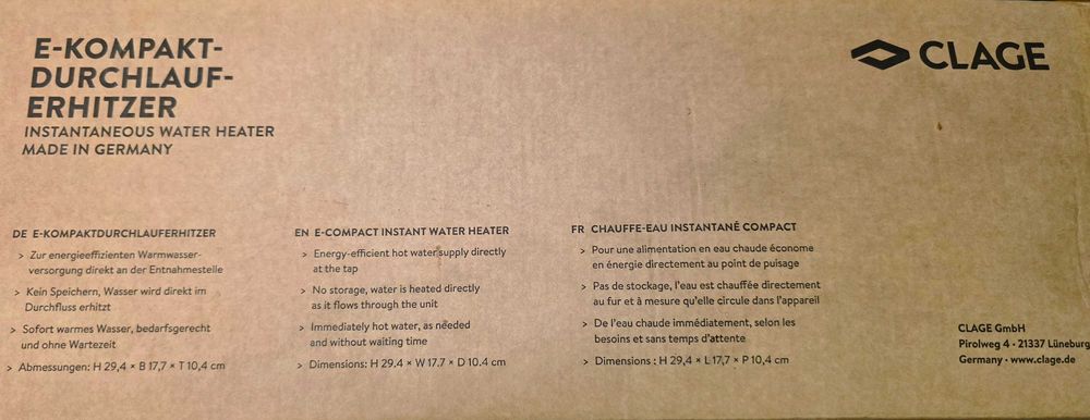 Esquentador eletrico instantaneo