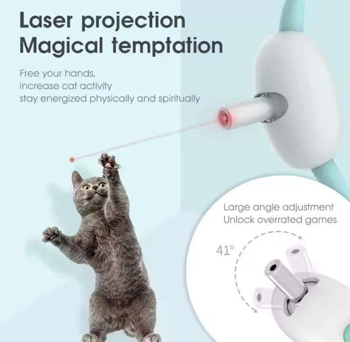 Интерактивная смарт игрушка, ошейник со встроенным лазером  для кошек