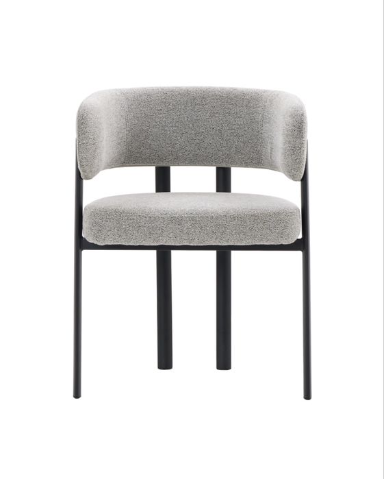 Nowoczesne krzesła/ boucle/ szenil/ szary