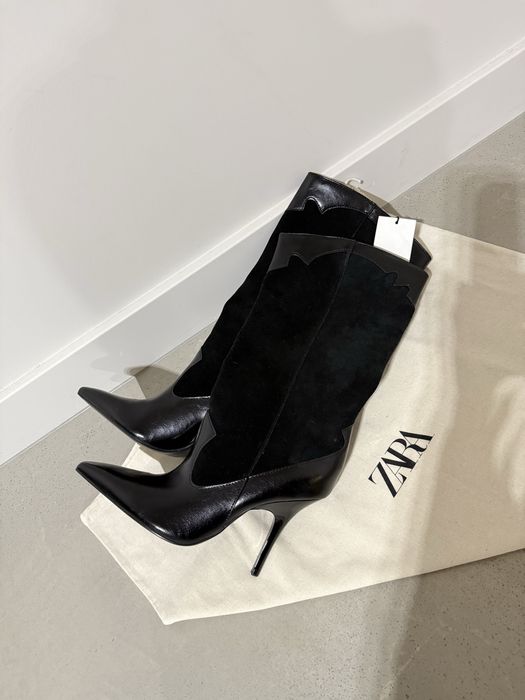 Kozaki ze skóry w stylu kowbojskim r 39