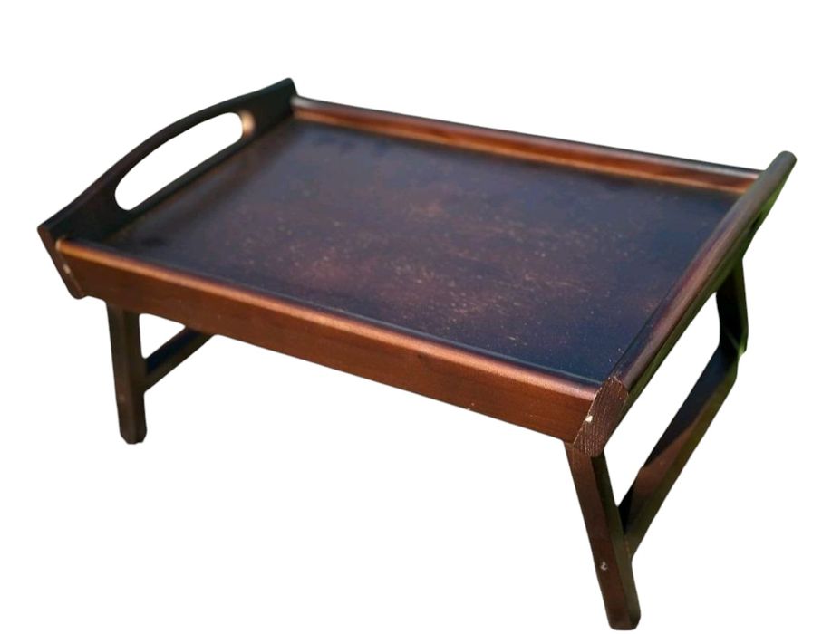 ДЕРЕВ'ЯНИЙ складний столік- піднос для сніданку буковий 43*28*20 см.