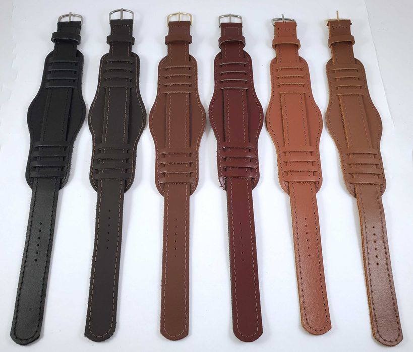 Ремешок с напульсником для часов 18мм Ретро Aviator. Натуральная кожа.