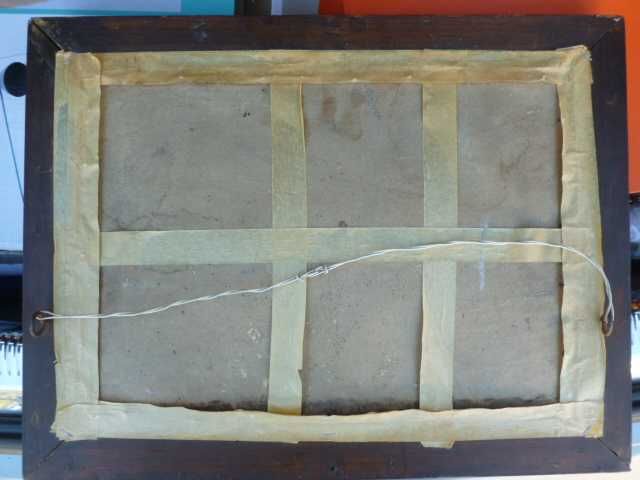 Quadro moldura muito antigo com equipa do Benfica ano 1954/55