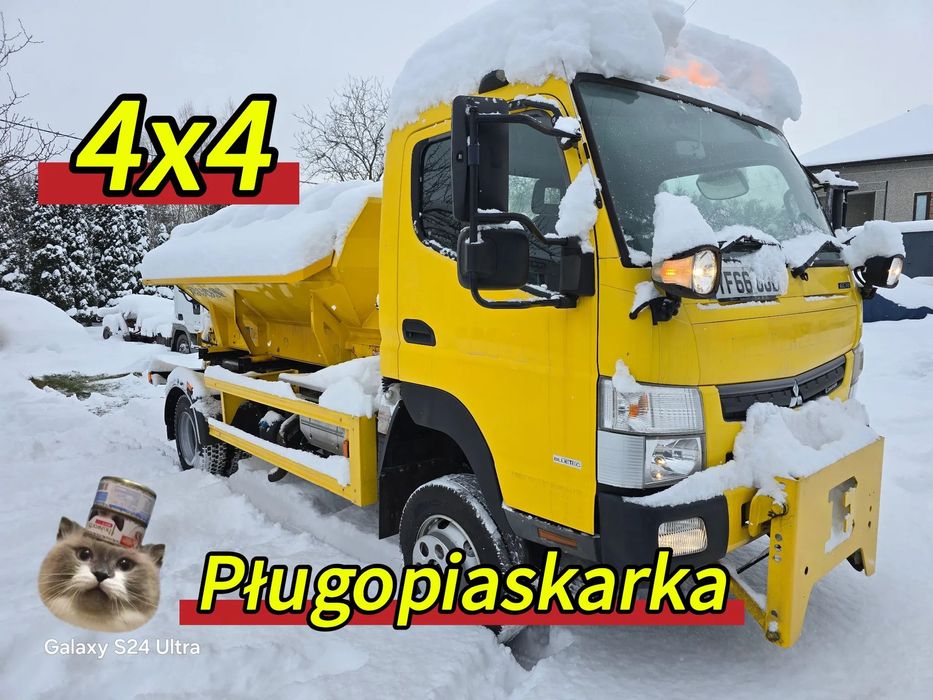 Mitsubishi Canter 6c18 4x4 Hydraulika Fuso piaskarka solarka  Pługopiaskarka Pfau Iveco 4x4 3.0 180KM econ schmidt stratos unimog