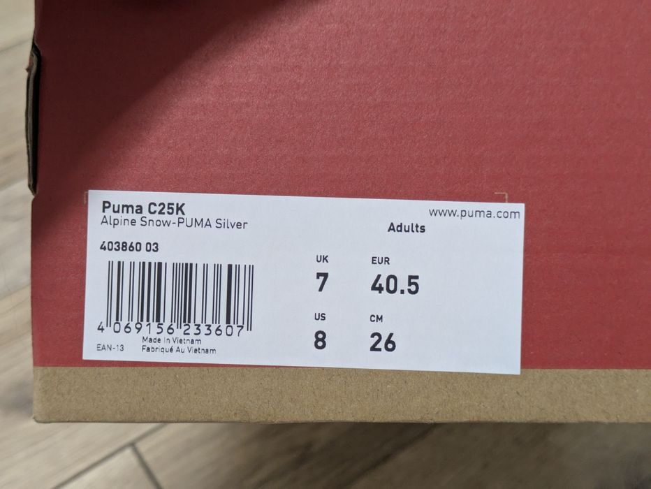 Puma C25K кросівки унісекс жіночі чоловічі Alpine Snow-PUMA Silver