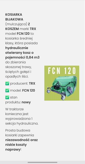 Kosiarka Bijakowa z koszem