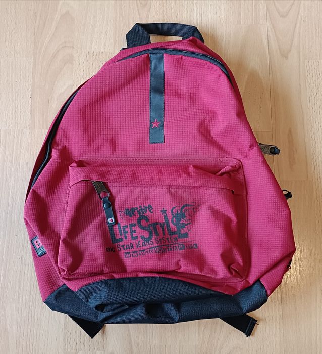 Plecak dwukomorowy Big Star Czerwono/Czarny