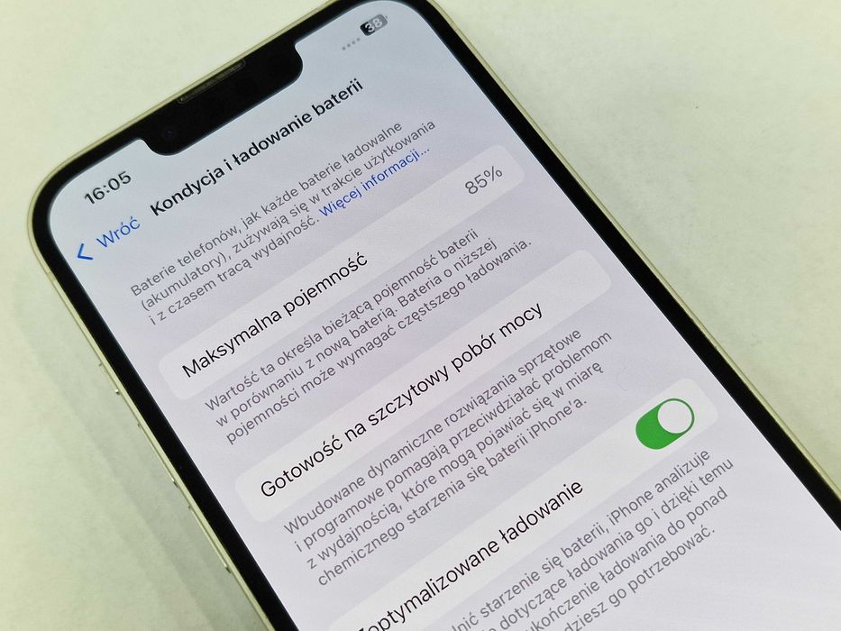 Iphone 13 128GB/ Starlight/ Bat 85%/ Grade A/ Gwarancja + ładowarka