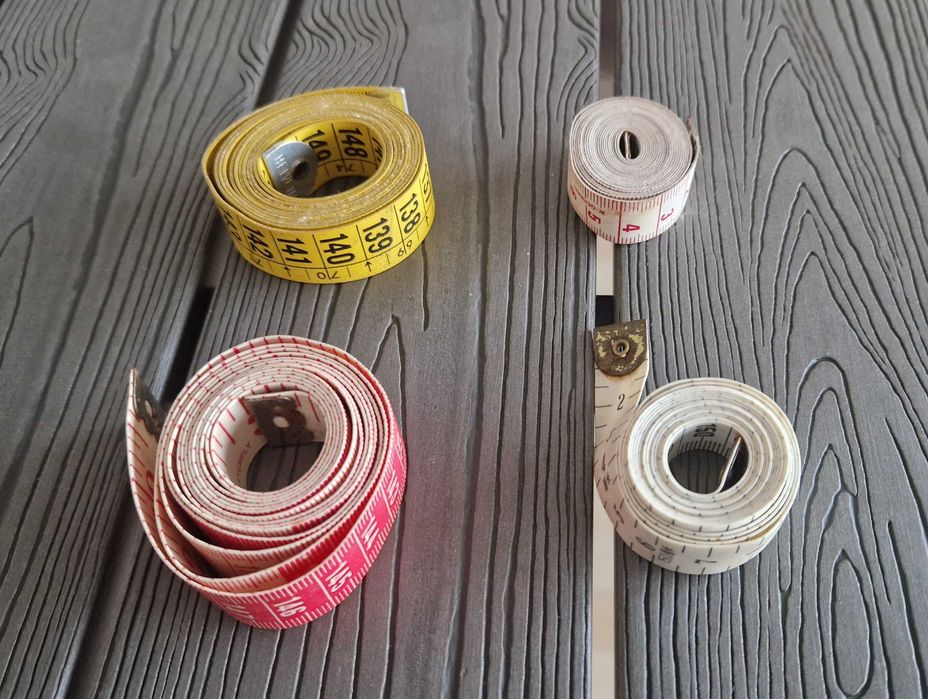 Conjunto de 4 fitas métricas de costura