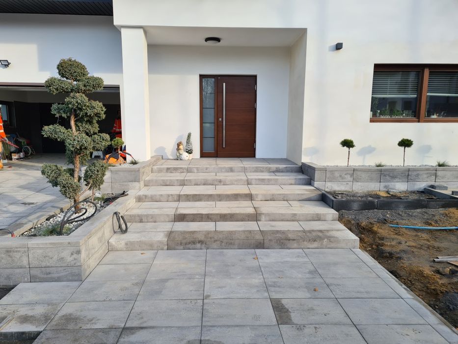 Brukarstwo Układanie kostki brukowej