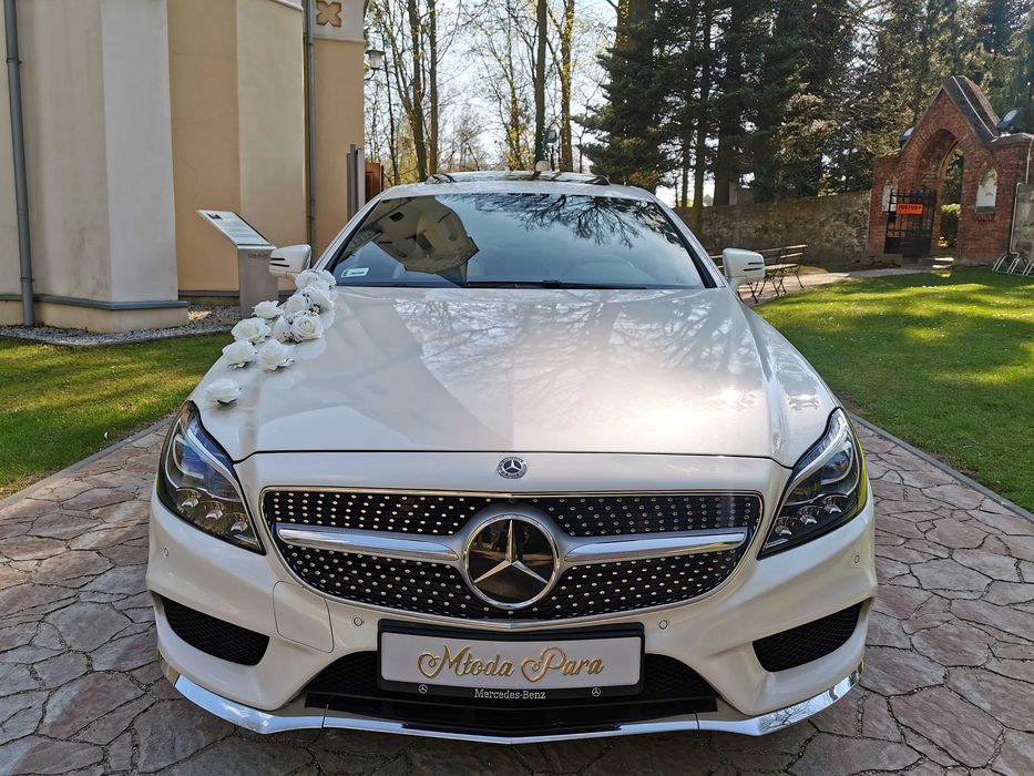 Mercedes CLS Biała Perła Samochód /Auto do Ślubu Wesele Cennik