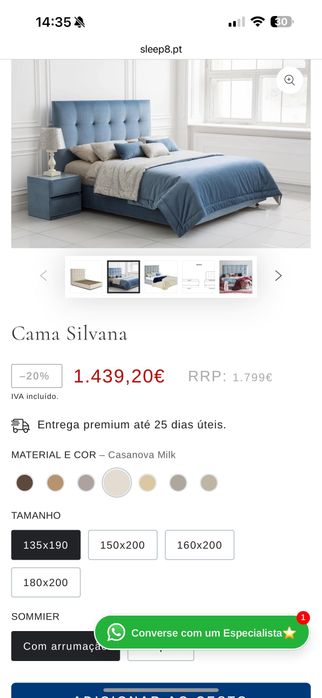 Cama de casal 160x200